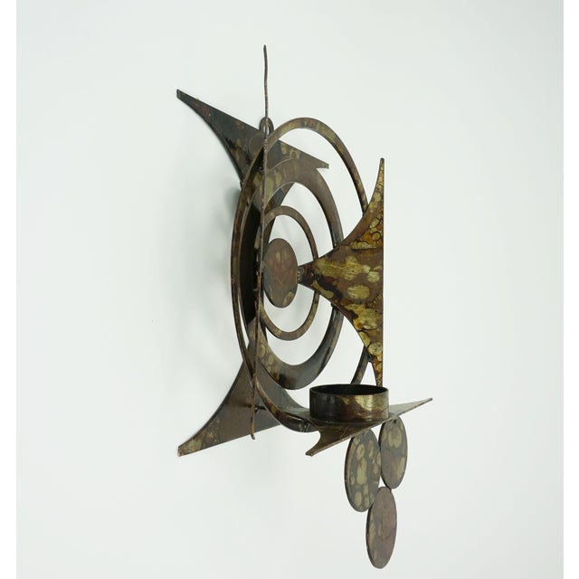 1970s Mid-Century Modern Brutalist Wall Candleholder in Iron from Henrik Horst, 1970s For Sale - Image 5 of 11