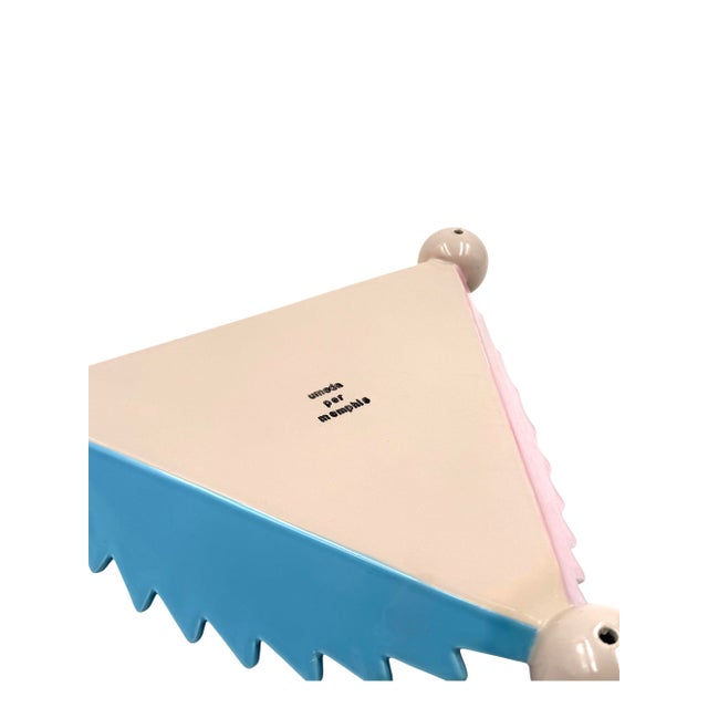 Pink Postmodern Ceramic Centerpiece / Vide Poche Mod. "Parana" 1st Edition, Masanori Umeda, Memphis Milan Italy 1983 For Sale - Image 8 of 16