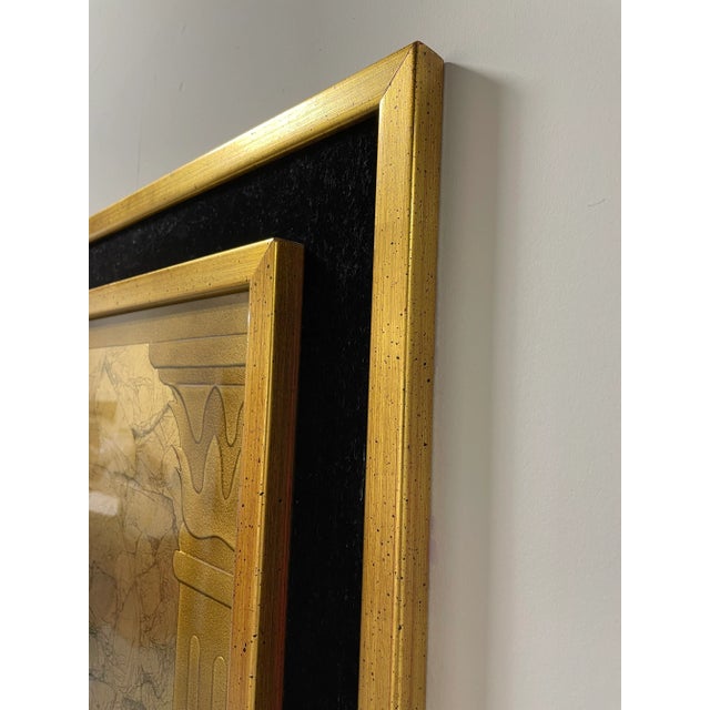 Large Mid Century Hollywood Regency Andrew Kolb Gilt Framed Roman Column Prints For Sale In New York - Image 6 of 11
