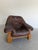 Percival Lafer 1970s Brutalist Oak and Brown Leather Lounge Chair For Sale - Image 4 of 10
