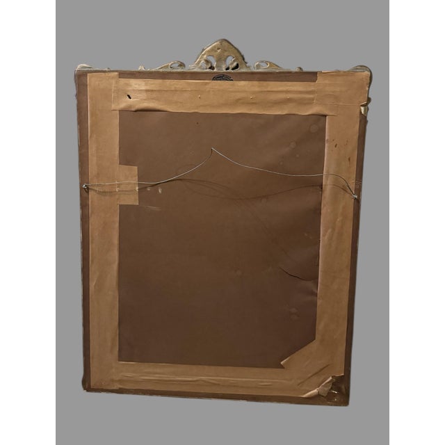 White Antique Victorian Gilt Framed Print Simplicity the Flower Girl by Reynolds For Sale - Image 8 of 9