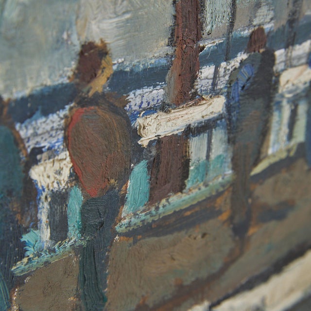 Vintage Oil on Canvas Landscape Painting For Sale - Image 9 of 11