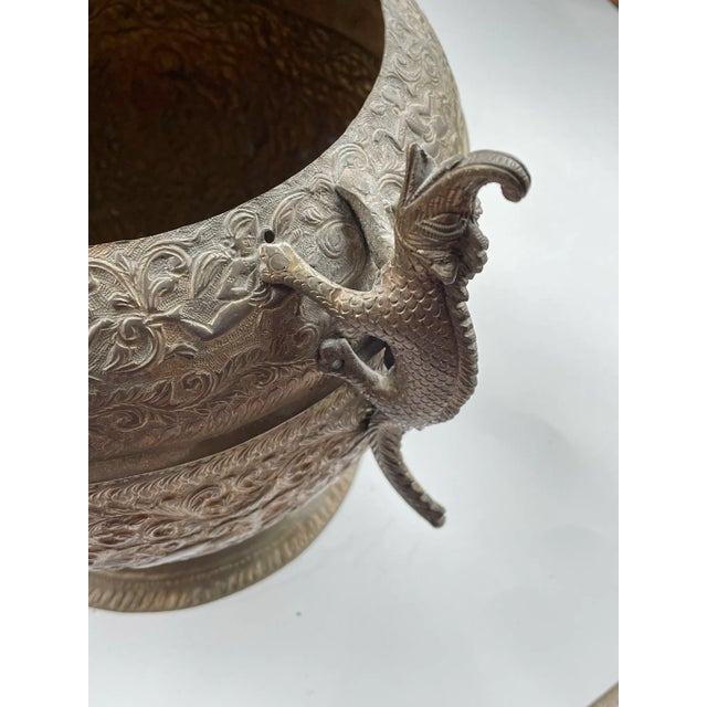 Late 19th Century Anglo-Raj Makara Handled Vessel For Sale - Image 5 of 13