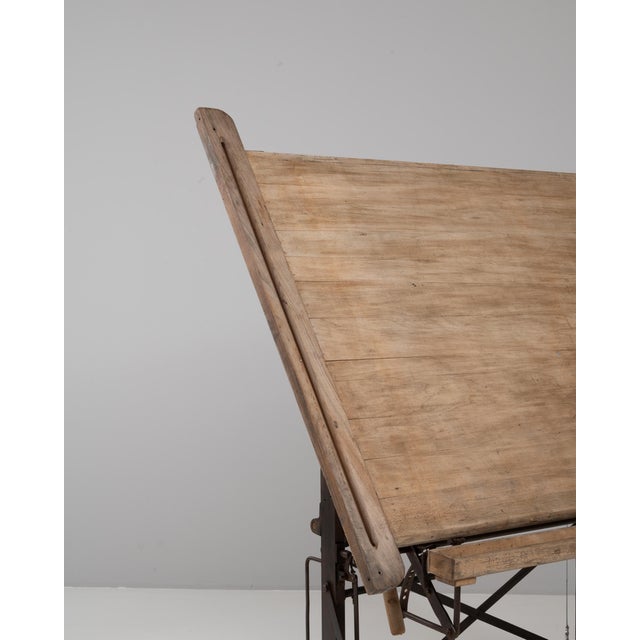 20th Century Belgian Industrial Drawing Table For Sale - Image 9 of 18