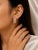 Modern Late 20th Century 14K Rose Pink Gold Diamond Woven Hoop Earrings, Pair For Sale - Image 3 of 3