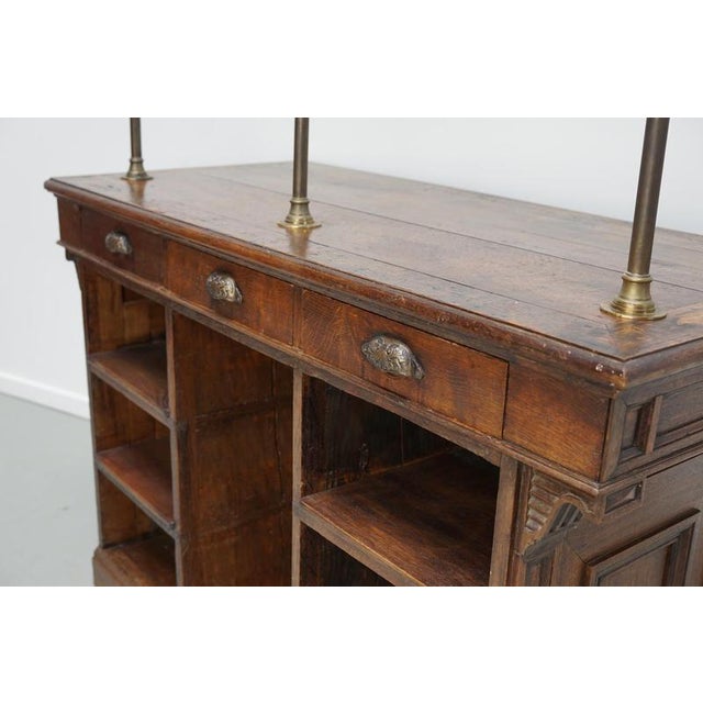 Antique 19th Century French Oak Shop Counter Cabinet For Sale - Image 18 of 18