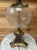 1950s Hollywood Regency Crackle Glass Globe Brass Table Lamp For Sale - Image 6 of 9