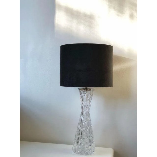 Pair of Orrefors Textured Glass Table lamp RD-1477 by Carl Fagerlund Pair of Orrefors Clear Glass Bubble Table Lamps....