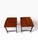 OVERVIEW A matched pair of mid-century modern Swedish teak end tables designed by Folke Ohlsson for DUX, with the maker's...