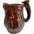 Brown Vintage Rockingham “Hunt Scene” Clay Molded Pitcher With Hound Handle, Usa For Sale - Image 8 of 12