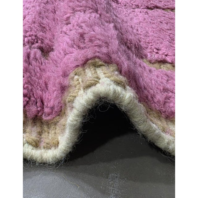 2020s Contemporary Pink Moroccan Handmade Rug - 8.2 X 6.5 Ft For Sale - Image 5 of 8