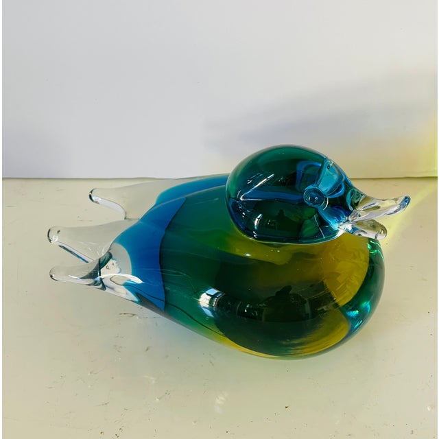 Mid-Century Modern 1960s Murano Glass Multicolor Duck Figurine For Sale - Image 3 of 5