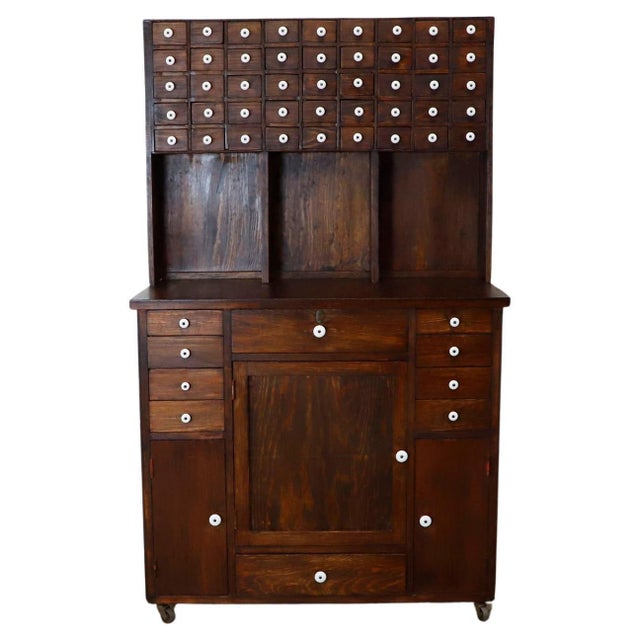 Vintage Painter Chest of Drawers with Porcelain Knobs For Sale - Image 15 of 18