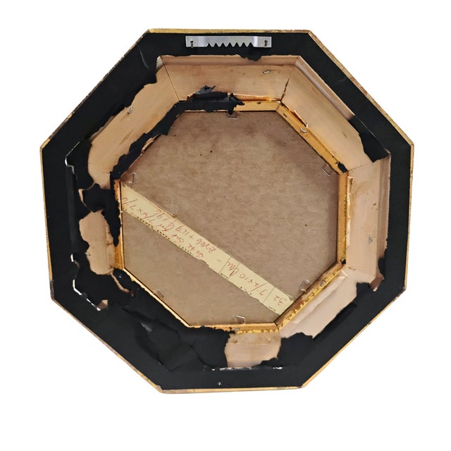 Vintage Abraham Storck "Port of Amsterdam" Print in Ornate Octagonal Frame For Sale In Tampa - Image 6 of 7