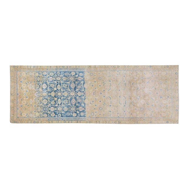 Vintage Turkish Hand Knotted Wool Rug, 3'2''x9'3'' For Sale