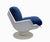 Mod. Nike swivel armchair designed by Richard Naegle for Sormani in the 1960s, with white painted metal outer frame. The...