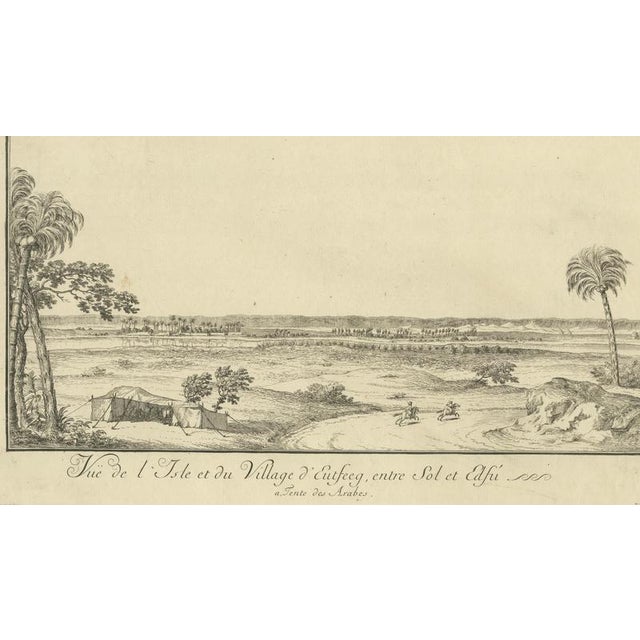 Norden, Island and Village of Cufeeq Between Sol and Cafi, Egypt, Engraving, 1755 For Sale - Image 4 of 10