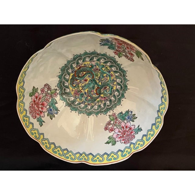 Early 20th Century Early 20th Century Famille Rose Eggshell Porcelain Bowl With Brass Stand For Sale - Image 5 of 8