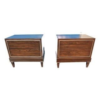 Modern Mid Century Style Nightstands - A Pair For Sale