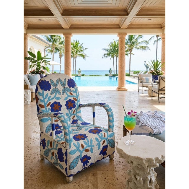 Vintage Hand-Beaded Yoruba Tribal Armchair For Sale - Image 11 of 12