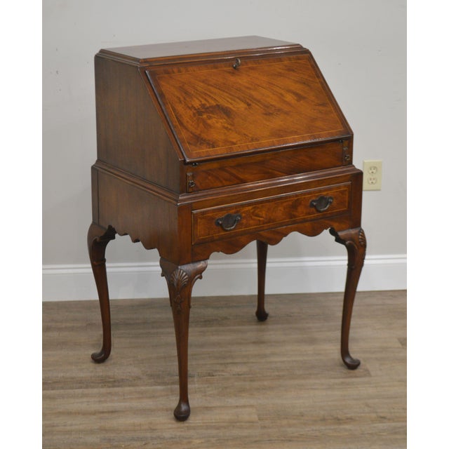 Queen Anne Custom Mahogany Vintage Slant Front Writing Desk Chairish