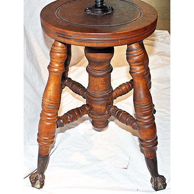 Antique Solid Wood Piano Stool Chairish