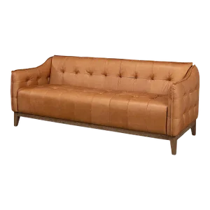 Modern Tufted Leather Sofa