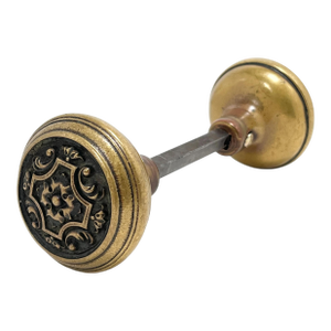 Antique Louis XIV Style Wrought Brass Door Knobs. A Pair