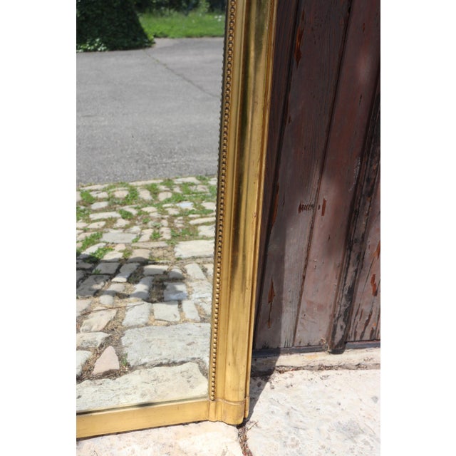 Yellow Large Louis XV Style Gilded Mirror, 1900 For Sale - Image 8 of 11