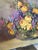 1970s French Impressionist Floral Still Life Original Oil Painting on Canvas For Sale - Image 5 of 10
