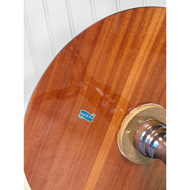 Vintage Italian Rococo Floral Marquetry Fruitwood Round Side Table For Sale - Image 9 of 9