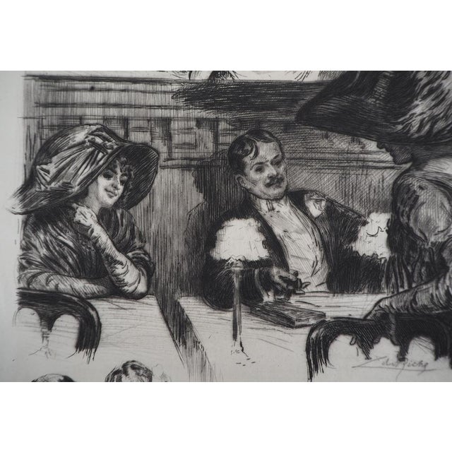 Alméry Lobel-Riche, On the Scene, Original Etching For Sale - Image 6 of 7