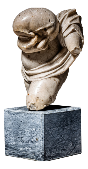 Fragment of a Bacchant with Wineskin, 17th-18th Century, Marble