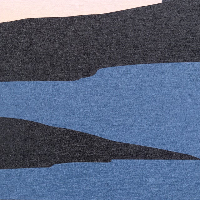 Black After the Sun - Moody Serene Sunset Landscape Acrylic Painting on Panel Original Artwork by Mike Gough For Sale - Image 8 of 9