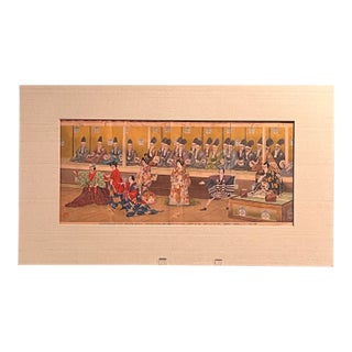 Antique Japanese Woodblock Print Soga No Taimen Kabuki Play Meiji Era For Sale