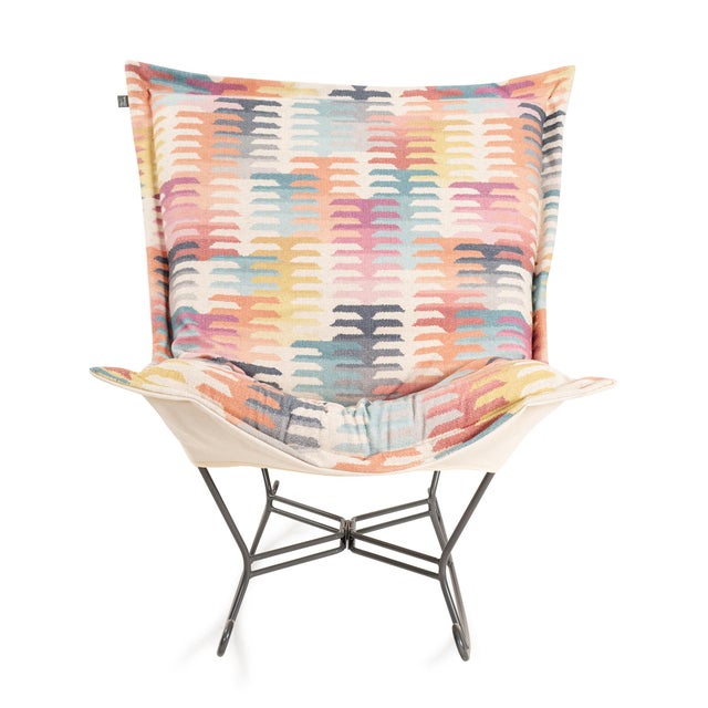 Contemporary Puff Rocker Complete Navajo Multi For Sale - Image 3 of 10