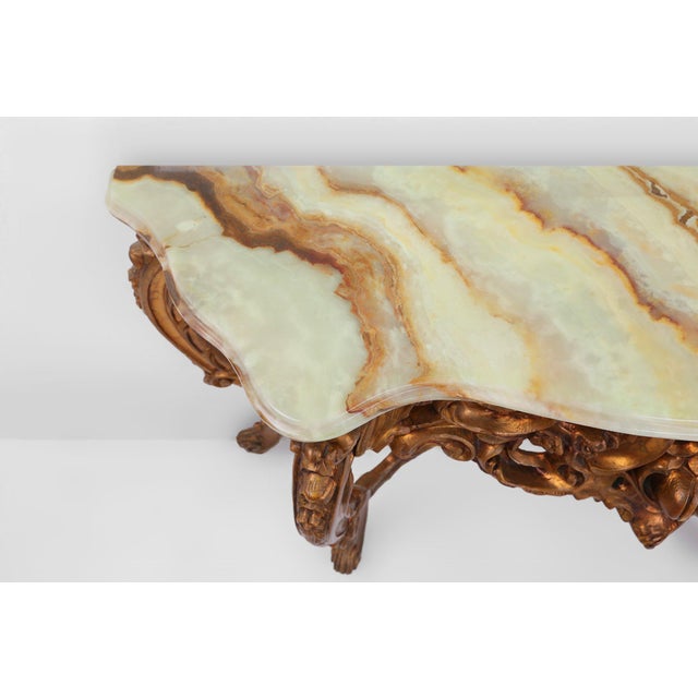 Louis XV Style Console with Marble Top, France, 1970s For Sale - Image 12 of 17