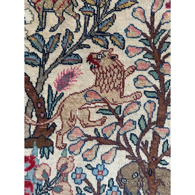 Antique "Paradise Scene" Tabriz, Nature and Art Collide Rug 4.7 x 6.4 For Sale - Image 10 of 10