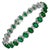 21 Carat Emerald 1.6 Carat Diamond Tennis Bracelet 14 Karat White Gold For Sale - Image 15 of 18