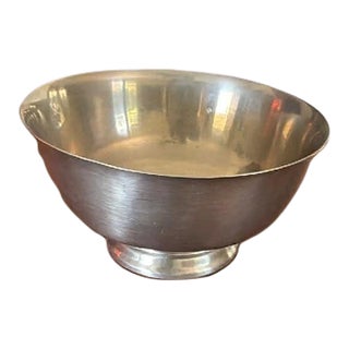 Vintage Reed & Barton Pewter Bowl MCM Americana Minimalist Retro Decor For Sale