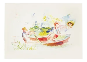 1950s After Renoir Hungarian "Boating Party" First Edition Vintage Lithograph