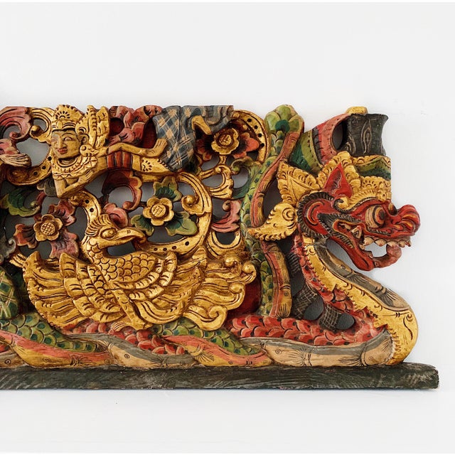 Vintage Thai Wood Carving Wall Art Chairish