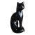 Mid 20th Century Sleek Black Porcelain Siamese Cat Figurine For Sale