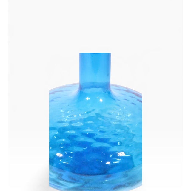 Mid 20th Century Mid Century Empoli Art Glass Bottle Diamond Cut Optic C. 1960's For Sale - Image 5 of 8