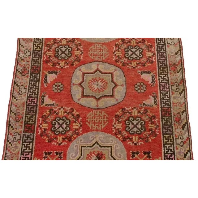 Mediterranean Antique Samarkand Tribe Rug 7'5'' X 4'1'' For Sale - Image 3 of 6