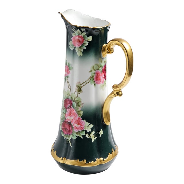 15" Limoges Porcelain Tankard Rare For Sale