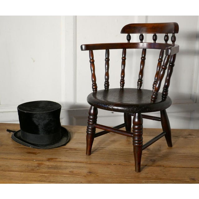 Childs Chair in the style of a Captains Chair, 1900s For Sale - Image 9 of 10