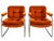 This pair of vintage tubular chrome cantilever armchairs brings authentic 1970s Mid-Century Modern style to any room. Each...