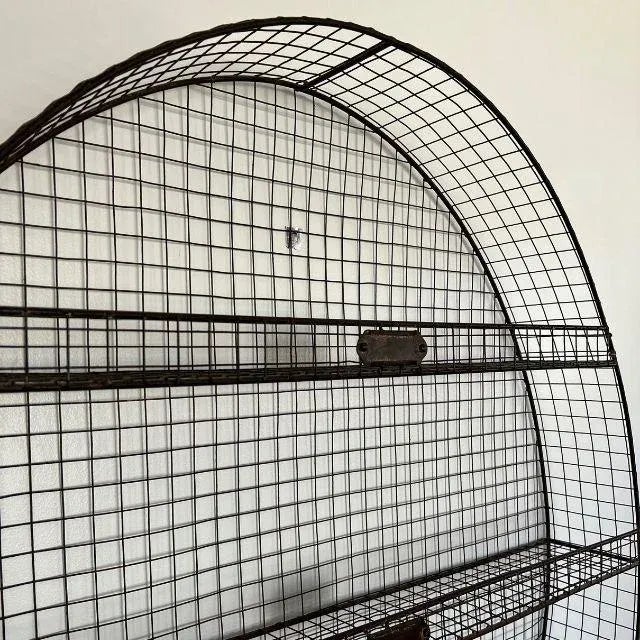 Late 20th Century Vintage, Large, Oval Wall-Mounted Wire Shelf For Sale - Image 5 of 11