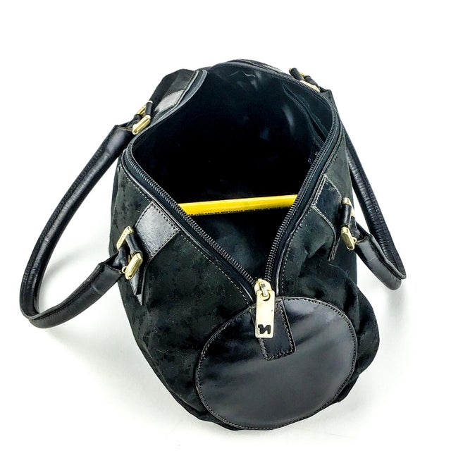 Nina Ricci Signature Canvas Top Handle Boston Bowling Bag For Sale - Image 10 of 12